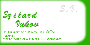 szilard vukov business card
